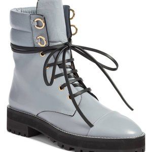 Stuart Weitzman Lexy Leather Combat Boots